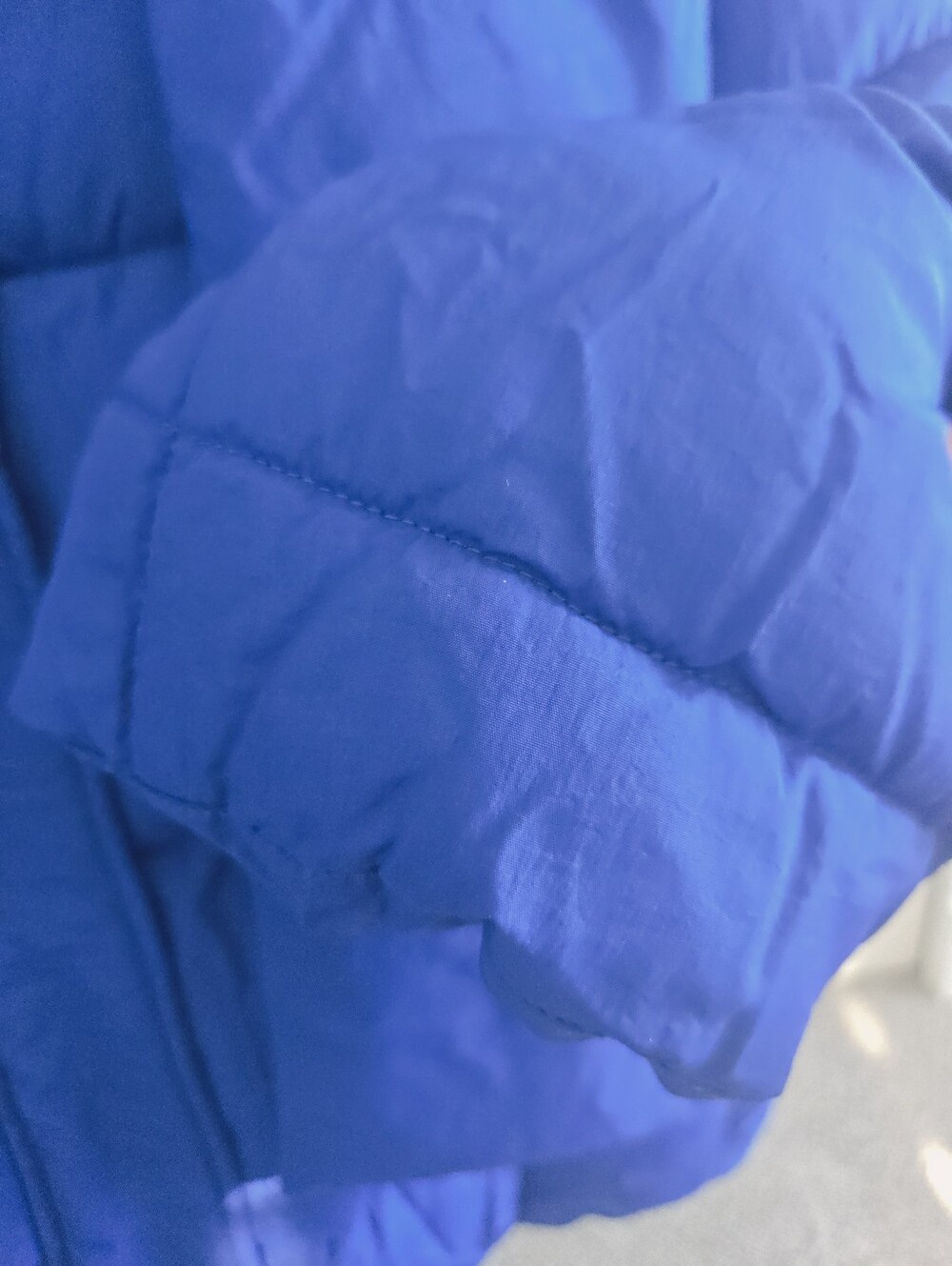 Womans Cobalt Blue Quilted Puffer Jacket - Bright Blue Small - Picture 4 of 9